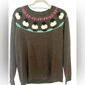 Talbots Sheep Yoke Raglan Crewneck sweater, Size M